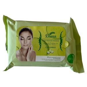 Bluna Cucumber Make-Up Remover Wipes NEW
